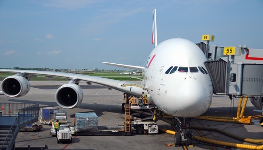 Un avion Airbus sur le tarmac de l'aéroport de Blagnac